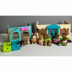 Li’l Woodzeez Nursery & Health Clinic Playset 15 Piece Lot‎